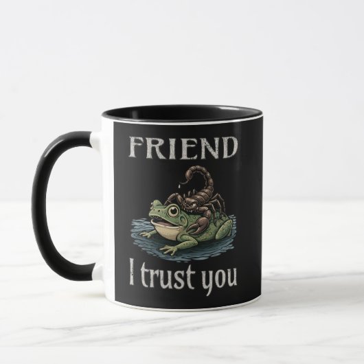 Skorpion und Frosch - Freund, ich vertraue dir Tasse (Links)