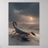 Skorpion unter Wüstenmondlicht Poster (Vorne)