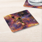 Skorpion-Untersetzer Rechteckiger Pappuntersetzer (angewinkelt)