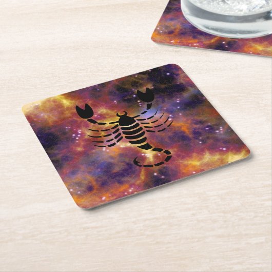 Skorpion-Untersetzer Rechteckiger Pappuntersetzer (angewinkelt)