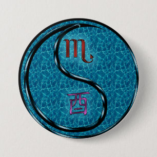 Skorpion & Wasser Hahn Button