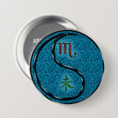 Skorpion & Wasser Ziege Button (Vorne & Hinten)