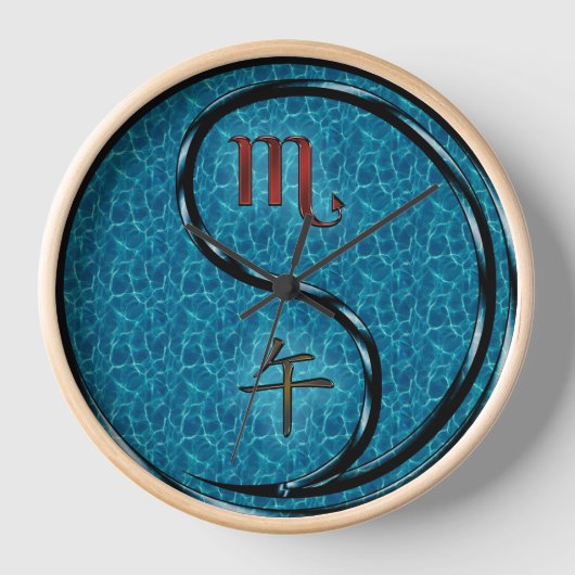 Skorpion & Wasserpferd Uhr (Vorderseite)