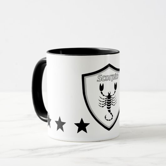 Skorpion-Zeichen Tasse (Vorderseite Links)