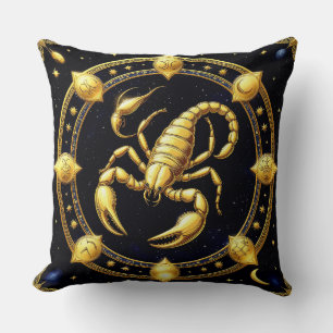 Skorpion-Zodiac-Design mit Ornamenten Kissen