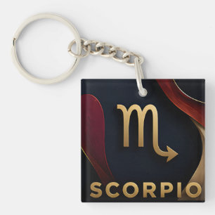 Skorpion-Zodiac-Luxus-Himmelsgeschenk Astrologie Schlüsselanhänger