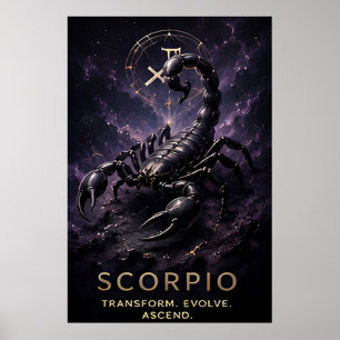 Skorpion-Zodiac-Skorpion-Himmels-Astrologie-Symbol Poster