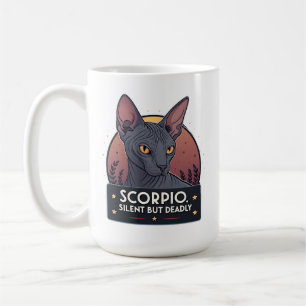 Skorpion-Zodiac-Sphynx-Katze Stille Tödliche Kunst Kaffeetasse