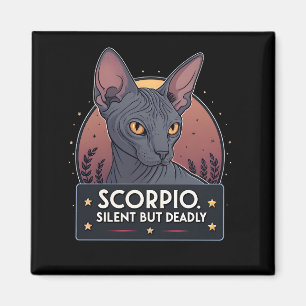 Skorpion-Zodiac-Sphynx-Katze Stille Tödliche Kunst Magnet