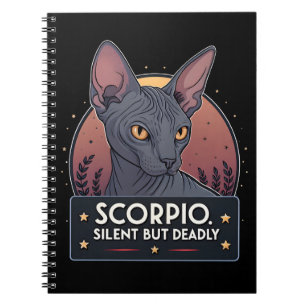 Skorpion-Zodiac-Sphynx-Katze Stille Tödliche Kunst Notizblock