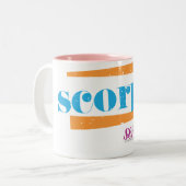 Skorpions-Aqua Zweifarbige Tasse (Vorderseite Links)