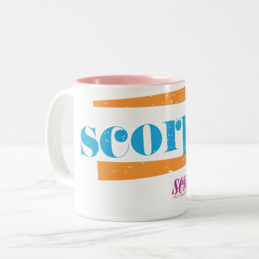 Skorpions-Aqua Zweifarbige Tasse (Vorderseite Links)