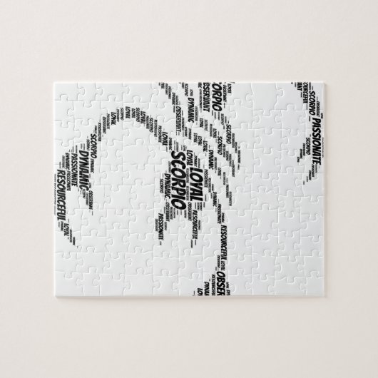 Skorpions-Astrologie-Tierkreis-Zeichen-Wort-Wolke Puzzle (Horizontal)