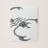 Skorpions-Astrologie-Tierkreis-Zeichen-Wort-Wolke Puzzle (Vertikal)