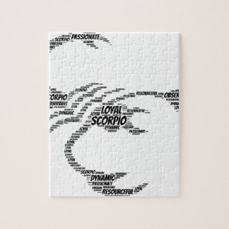 Skorpions-Astrologie-Tierkreis-Zeichen-Wort-Wolke Puzzle