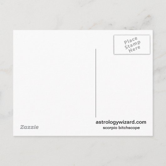 Skorpions-[- BitchScope -] Postkarte (Rückseite)