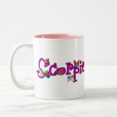 Skorpions-Blumen Zweifarbige Tasse (Links)
