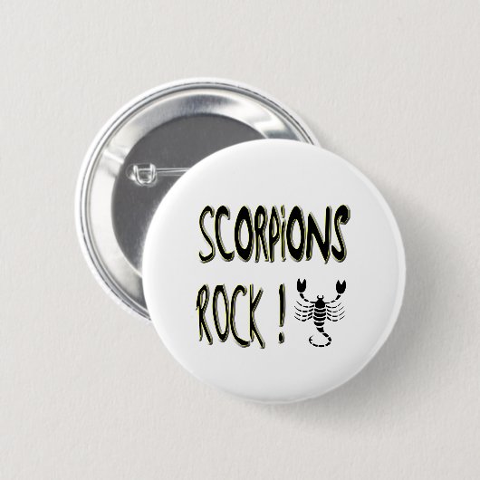 Skorpions-Felsen! Knopf Button (Vorne & Hinten)