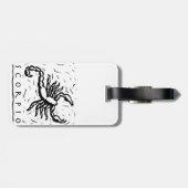 Skorpions-Geburtstags-Jahr-astrologisches Gepäckanhänger (Rückseite horizontal)