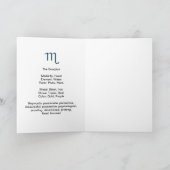 Skorpions-Geburtstags-Karte Karte (Innenseite)