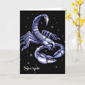 Skorpions-Geburtstags-Karte Karte (Gelbe Blume)