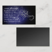 Skorpions-Horoskop Visitenkarte (Vorne/Hinten)