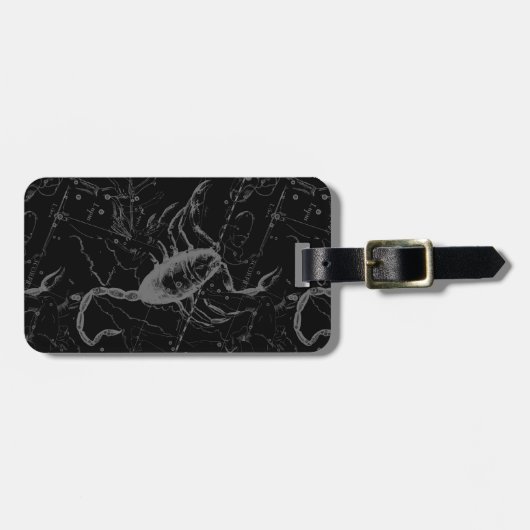 Skorpions-Konstellation durch Hevelius 1690 Gepäckanhänger (Vorderseite horizontal)