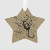 Skorpions-Konstellation Hevelius 1690 Klassiker Ornament (Vorderseite)