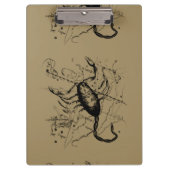 Skorpions-Konstellation Hevelius Dekor 1690 Klemmbrett (Vorderseite)