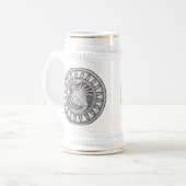 Skorpions-Münze Stein Bierglas (Vorderseite Links)