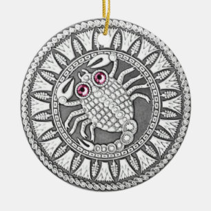 Skorpions-Münzen-Keramikverzierung Keramikornament