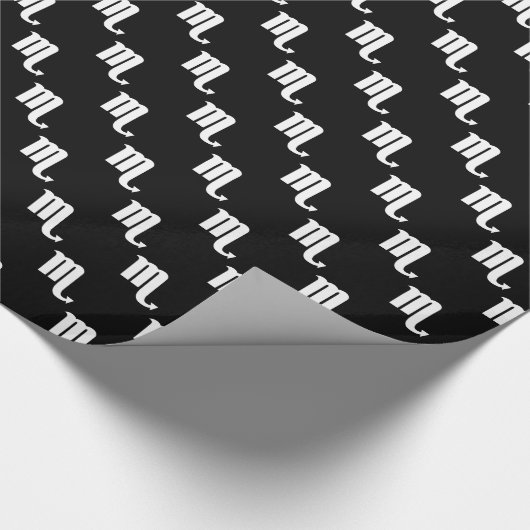 Skorpions-Muster Schwarzweiss Geschenkpapier (Ecke)