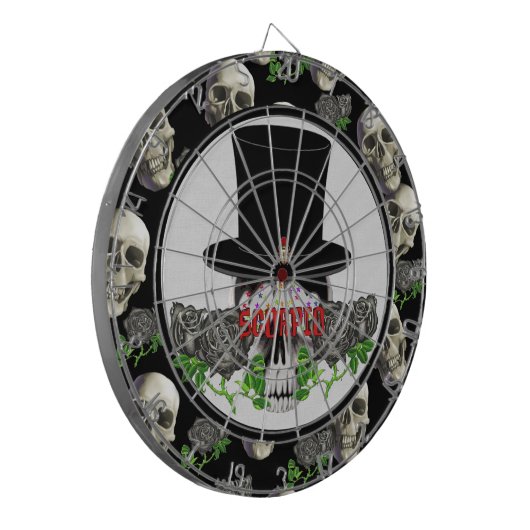 Skorpions-Schädel Dartscheibe (Vorderseite Links)