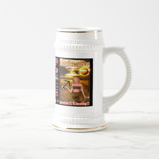Skorpions-Schützespitze großer Stein Bierglas (Rechts)