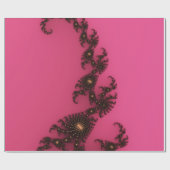 Skorpions-Schwanz, Fraktal-Kunst - rosa Geschenkpapier (Flach)