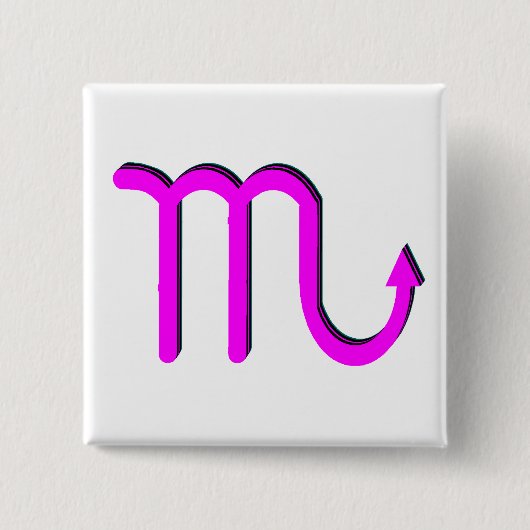 Skorpions-Symbol-Rosa Button (Vorderseite)