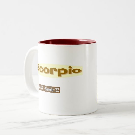 Skorpions-Tasse Zweifarbige Tasse (Vorderseite Links)