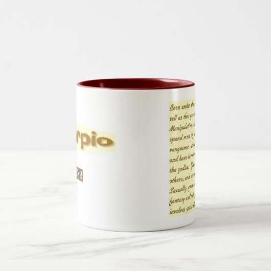 Skorpions-Tasse Zweifarbige Tasse (Mittel)