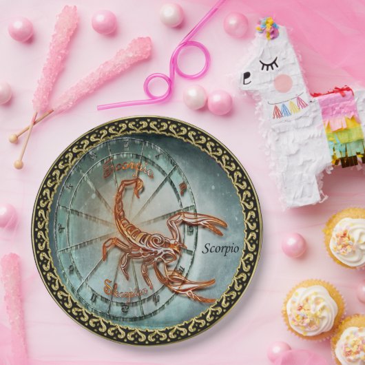 Skorpions-Tierkreis-Astrologieentwurf Pappteller (Party)