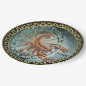 Skorpions-Tierkreis-Astrologieentwurf Pappteller (Schrägansicht)