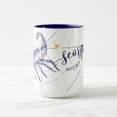 Skorpions-Tierkreis-Marine-Blau u. Tasse (Zentrum)