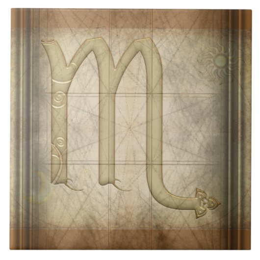 Skorpions-Tierkreis-Zeichen Fliese (Vorderseite)