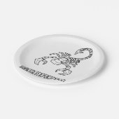 Skorpions-Tierkreis-Zeichen-Pappteller Pappteller (Schrägansicht)