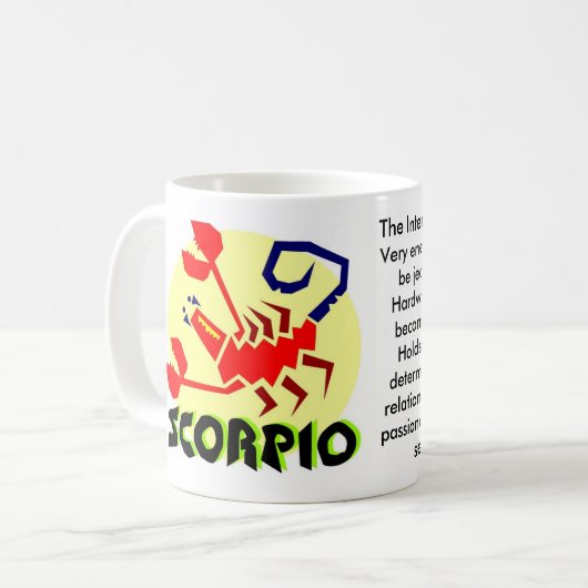 Skorpions-Tierkreis-Zeichen-Tasse Kaffeetasse (Vorderseite Links)