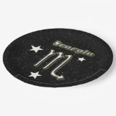 Skorpionssymbol Pappteller (Schrägansicht)