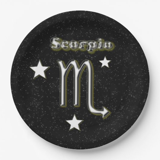 Skorpionssymbol Pappteller (Vorderseite)