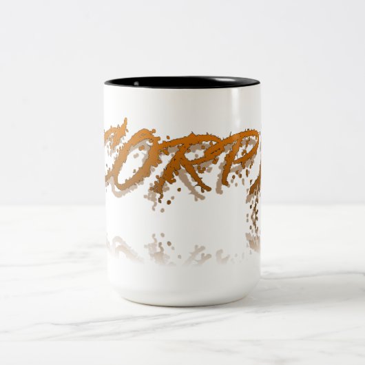 Skorpioreflexion Zweifarbige Tasse (Mittel)