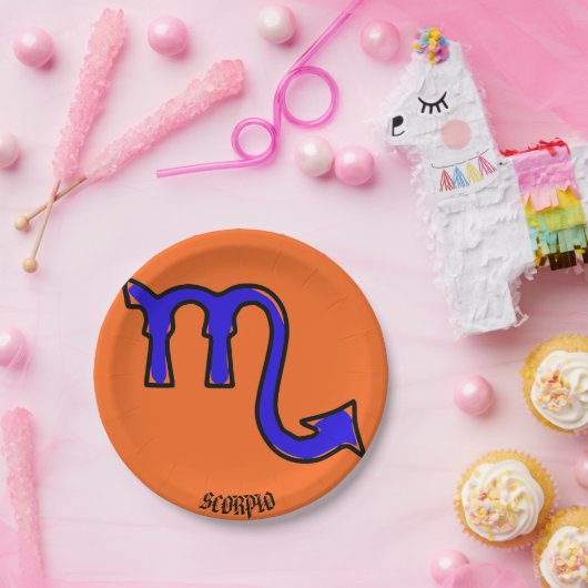 Skorpiosymbol Pappteller (Party)