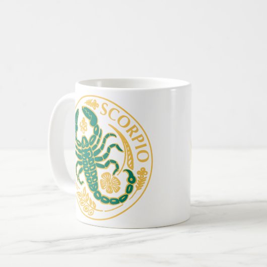 Skorpiozeichen Kaffeetasse (Vorderseite Links)
