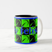 skozey fetisch Schachbrett-Tasse Zweifarbige Tasse (VorderseiteRechts)